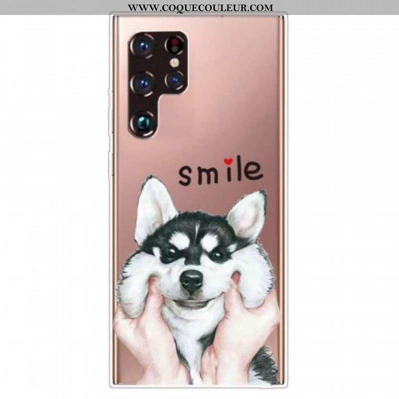 Coque Samsung Galaxy S22 Ultra 5G Smile Dog