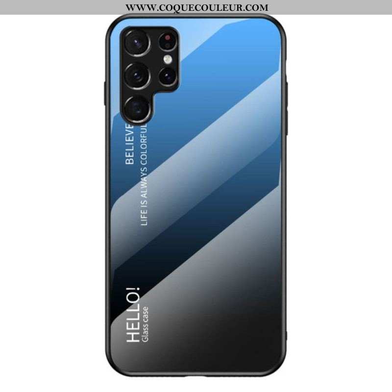 Coque Samsung Galaxy S22 Ultra 5G Verre Trempé Hello