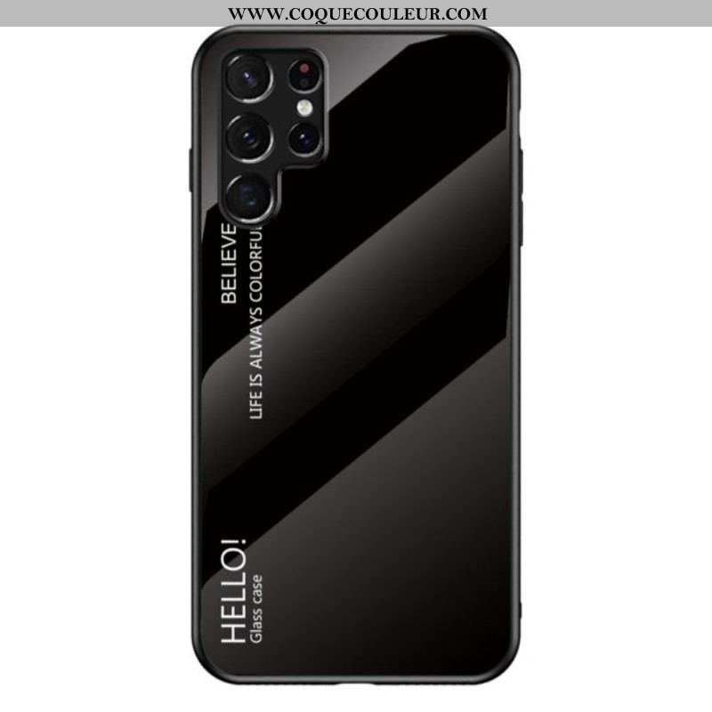 Coque Samsung Galaxy S22 Ultra 5G Verre Trempé Hello