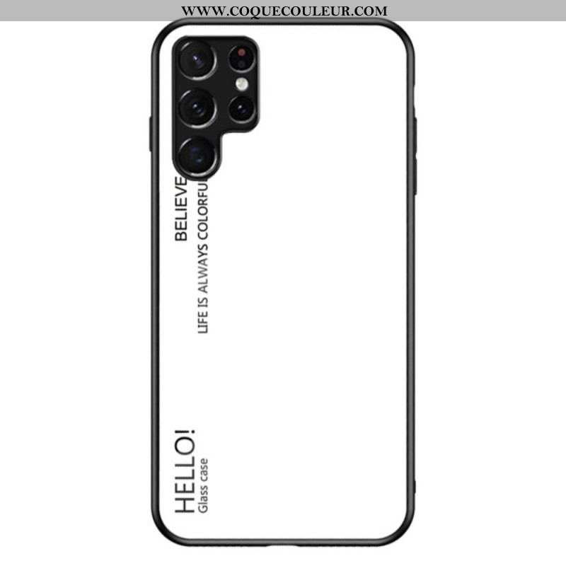 Coque Samsung Galaxy S22 Ultra 5G Verre Trempé Hello