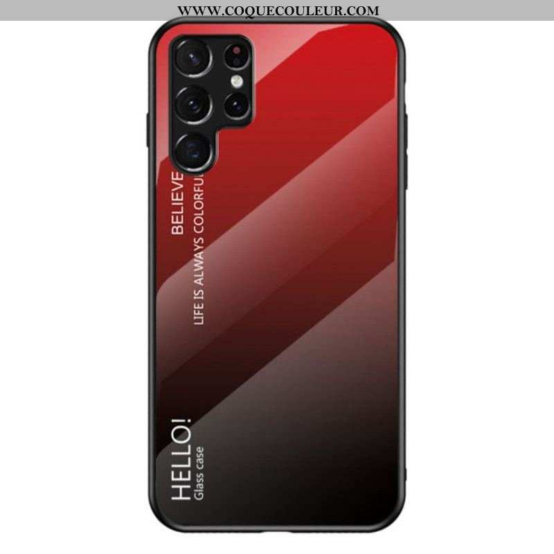 Coque Samsung Galaxy S22 Ultra 5G Verre Trempé Hello