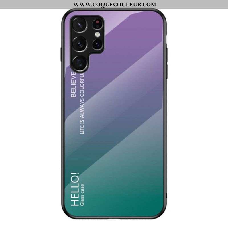 Coque Samsung Galaxy S22 Ultra 5G Verre Trempé Hello