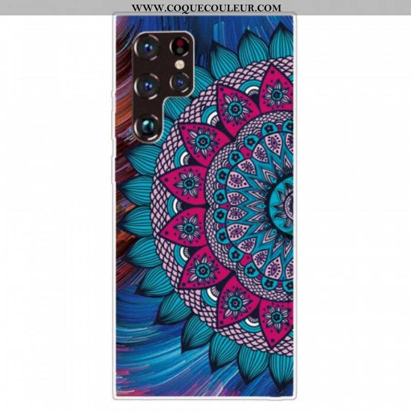 Coque Samsung Galaxy S22 Ultra 5G Mandala Coloré