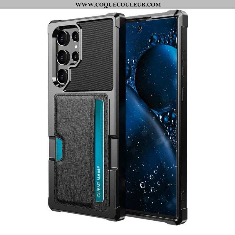 Coque Samsung Galaxy S22 Ultra 5G Porte-Carte Conception Support