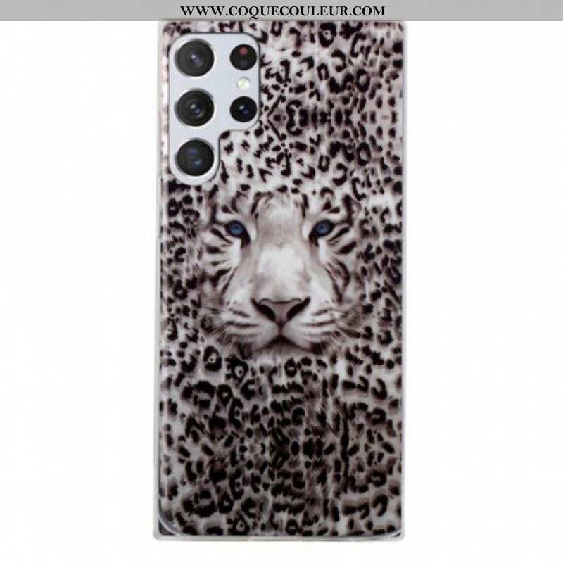 Coque Samsung Galaxy S22 Ultra 5G Leopard Fluorescente