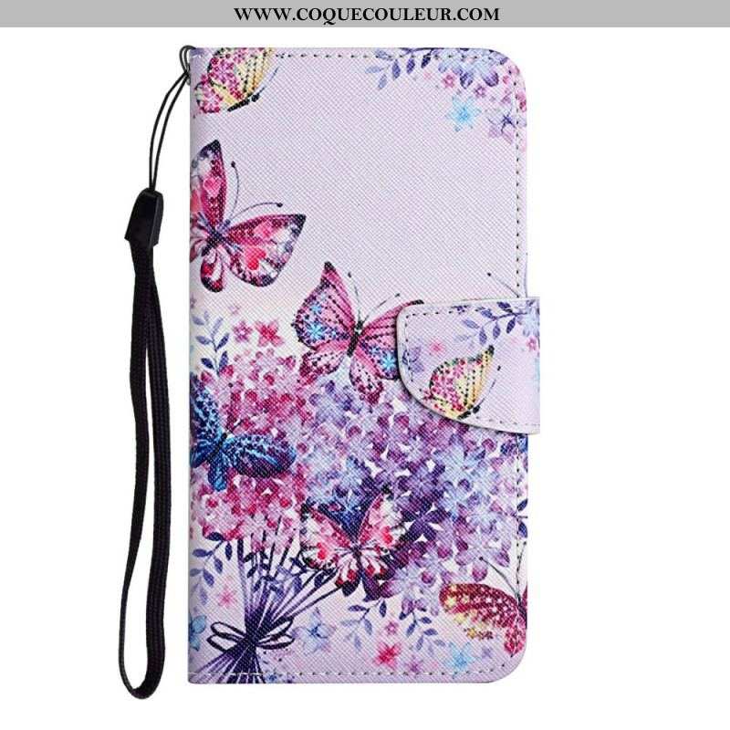 Housse Samsung Galaxy S22 Ultra 5G Bouquet de Fleurs et Papillons