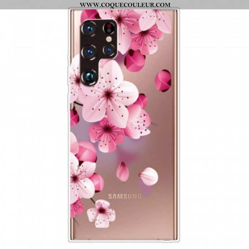 Coque Samsung Galaxy S22 Ultra 5G Petites Fleurs Roses