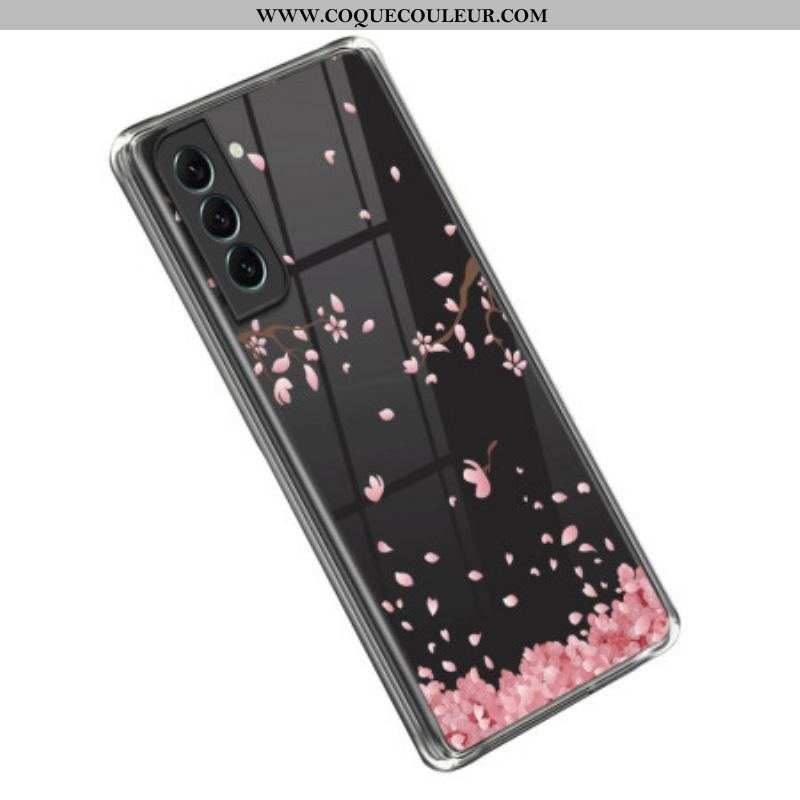 Coque Samsung Galaxy S23 5G Transparente Fleurs Roses