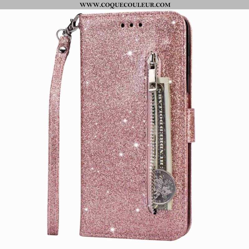 Housse Samsung Galaxy S23 5G Porte-Monnaie Paillettes