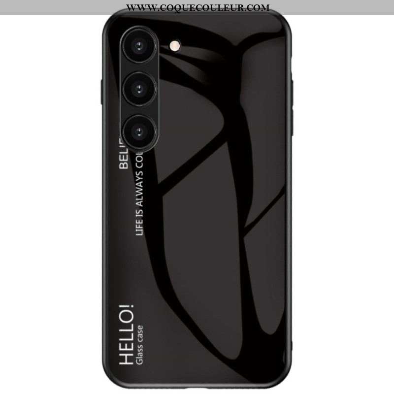 Coque Samsung Galaxy S23 5G Verre Trempé Hello