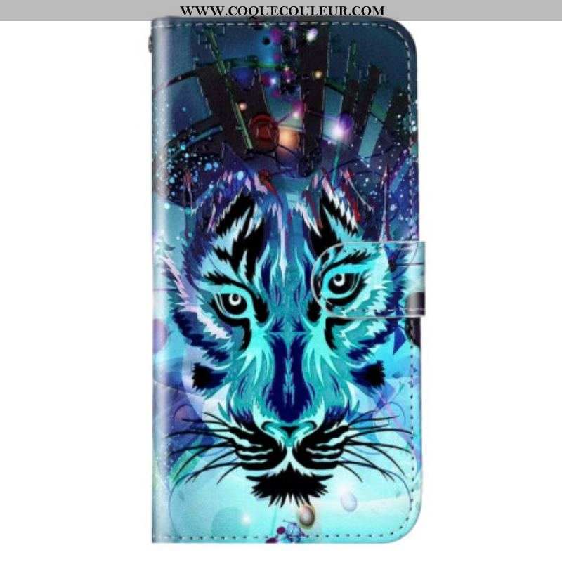 Housse Samsung Galaxy S23 5G Le Tigre avec Lanière