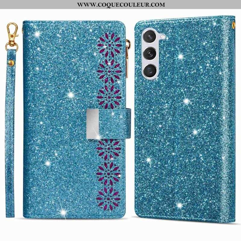 Housse Samsung Galaxy S23 5G Paillettes Portefeuille