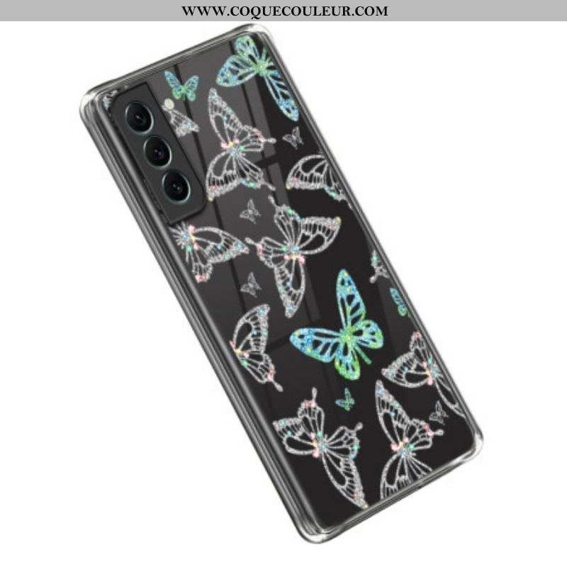 Coque Samsung Galaxy S23 5G Transparente Papillons