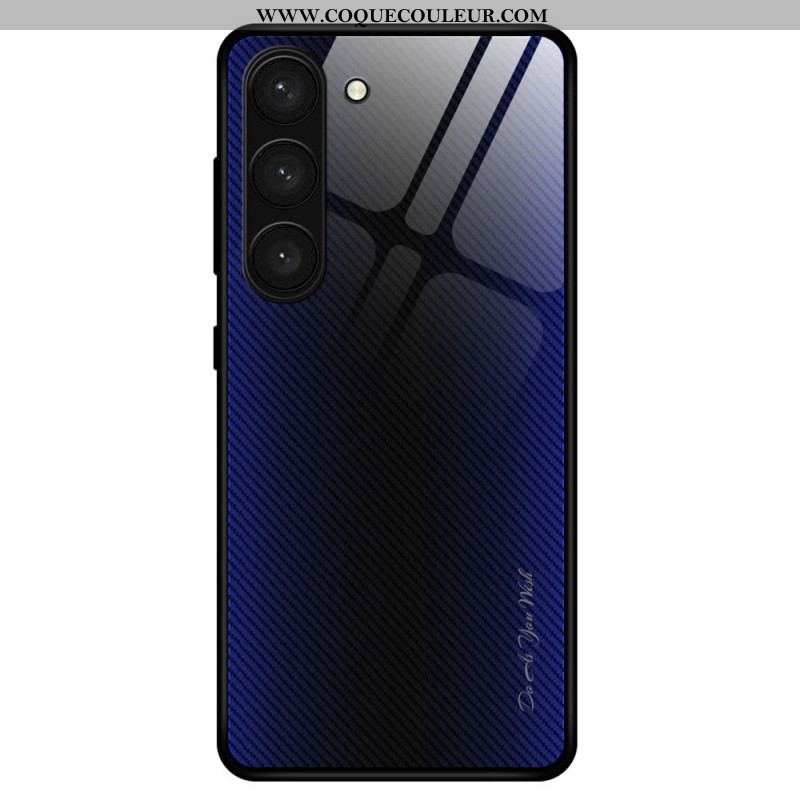 Coque Samsung Galaxy S23 5G Verre Trempé Fibre Carbone