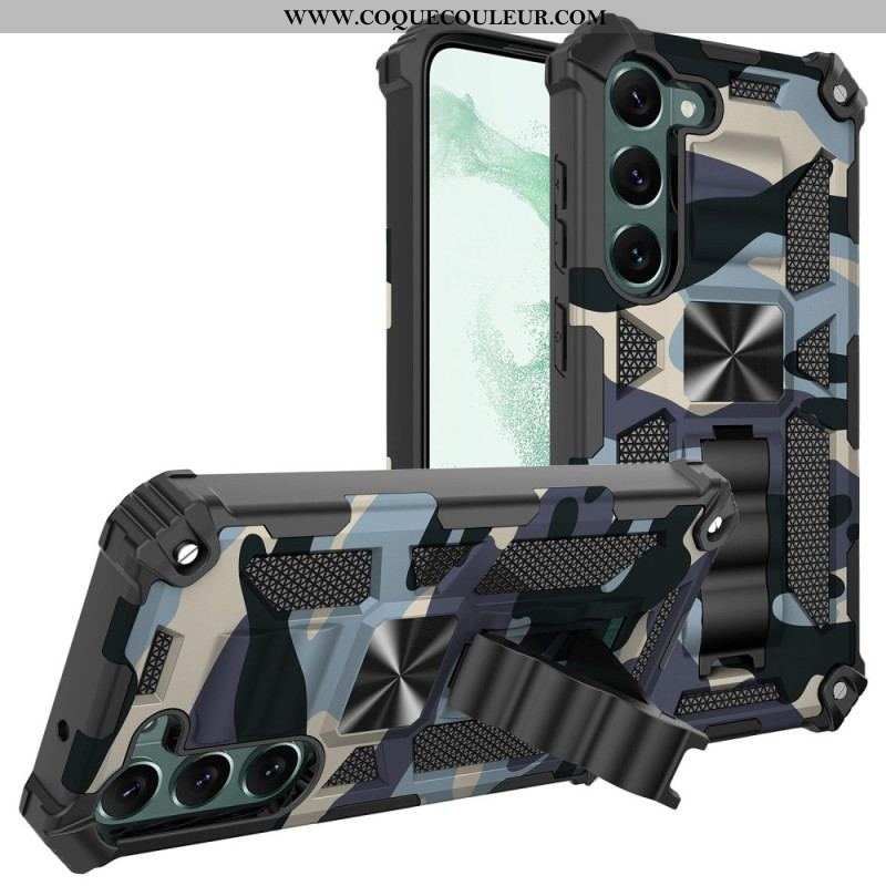 Coque Samsung Galaxy S23 5G Camouflage Support Amovible
