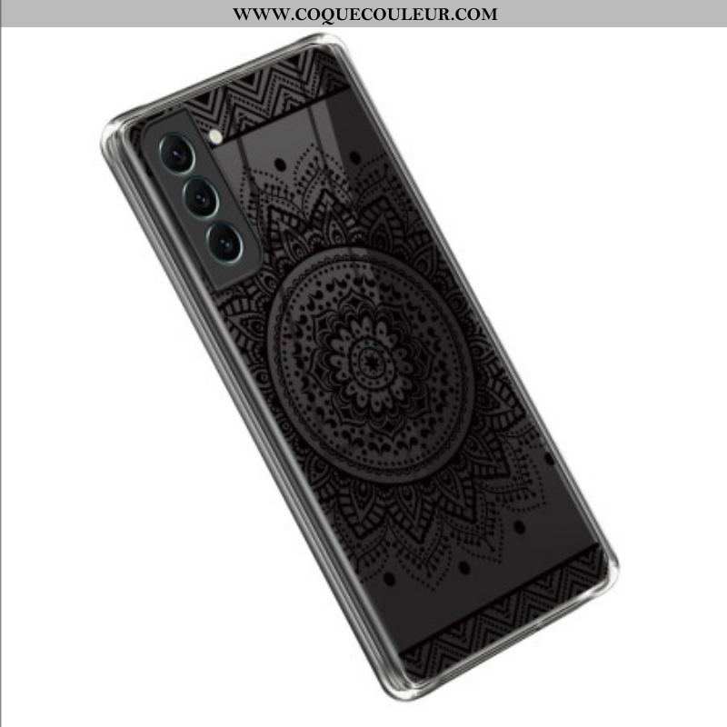 Coque Samsung Galaxy S23 5G Transparente Mandala Noir