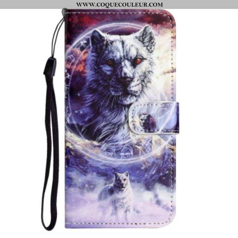 Housse Samsung Galaxy S23 5G Loup à Lanière