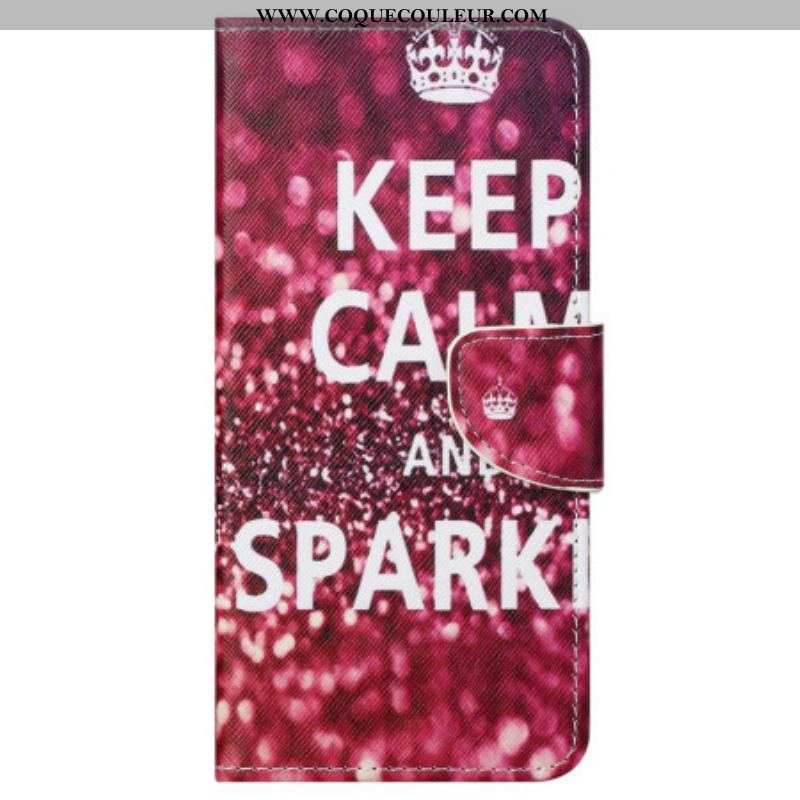 Housse Samsung Galaxy S23 5G Keep Calm and Sparkle