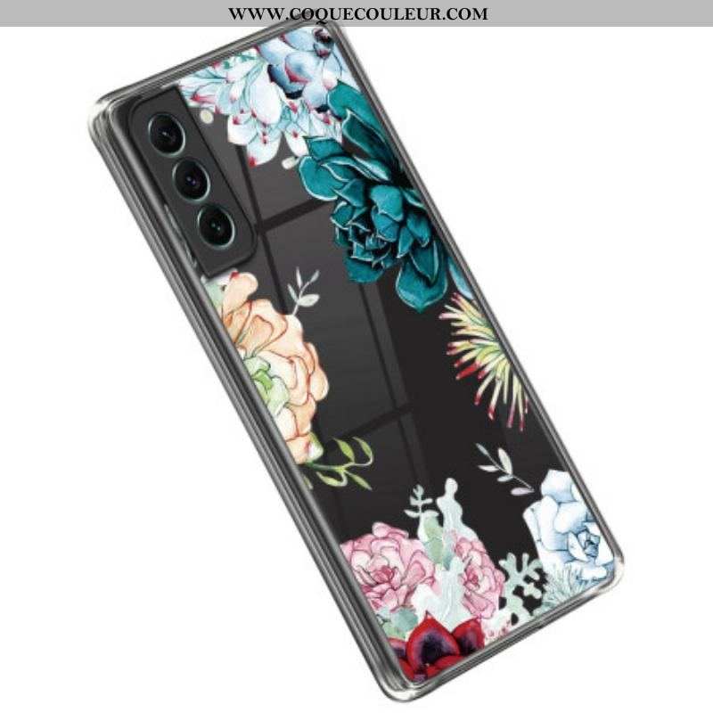 Coque Samsung Galaxy S23 Plus 5G Transparente Bouquet de Fleurs