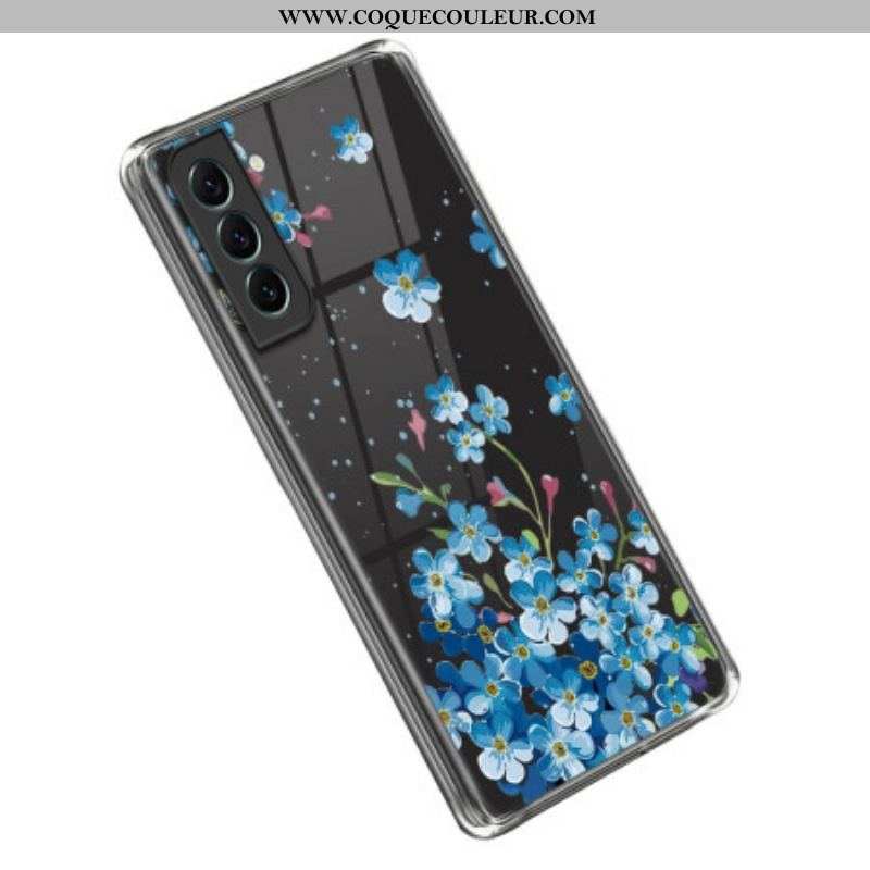 Coque Samsung Galaxy S23 Plus 5G Fleurs Bleues