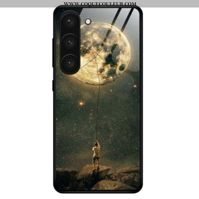 Coque Samsung Galaxy S23 Plus 5G Verre Trempé l'Homme à la Lune