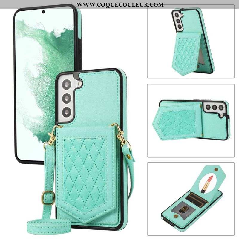 Coque Samsung Galaxy S23 Plus 5G RFID Porte-Cartes avec Bandoulière