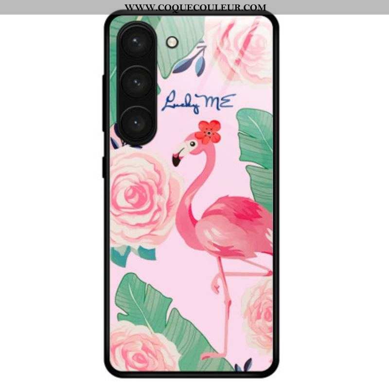 Coque Samsung Galaxy S23 Plus 5G Verre Trempé Flamant Rose