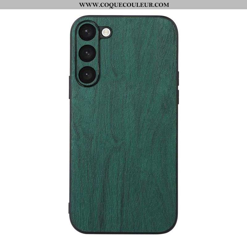 Coque Samsung Galaxy S23 Plus 5G Style Cuir Effet Bois