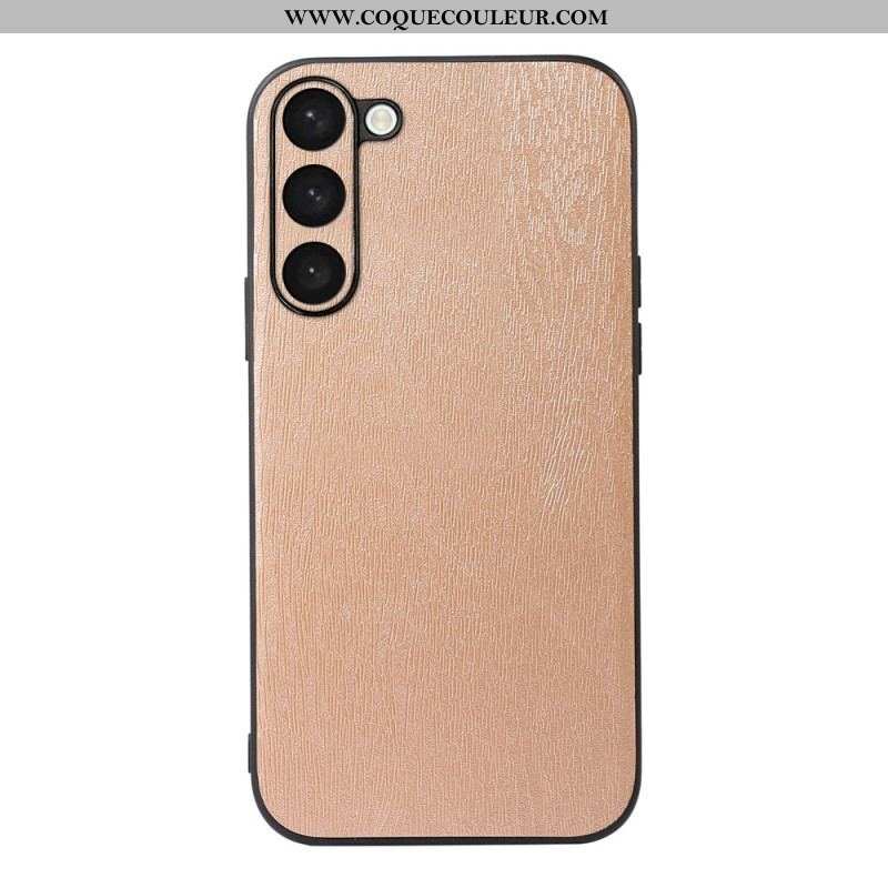 Coque Samsung Galaxy S23 Plus 5G Style Cuir Effet Bois