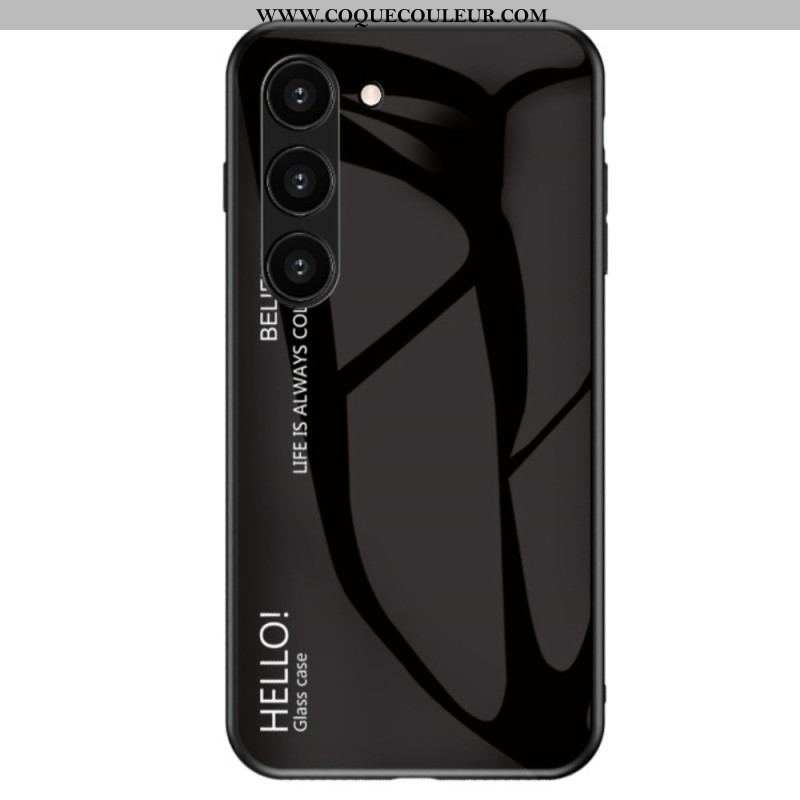 Coque Samsung Galaxy S23 Plus 5G Verre Trempé Hello