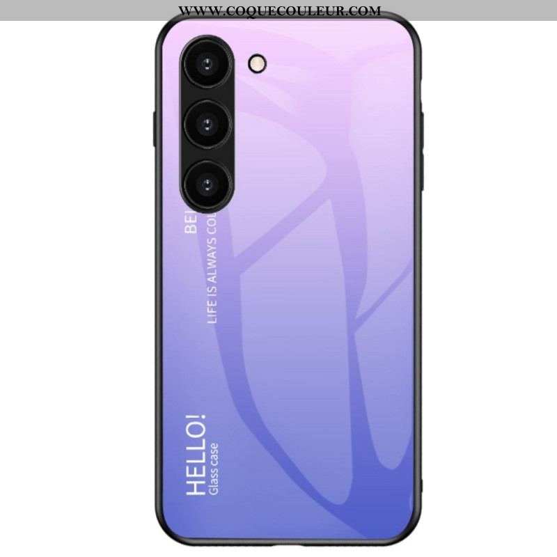 Coque Samsung Galaxy S23 Plus 5G Verre Trempé Hello