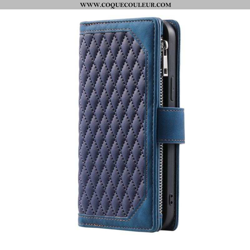 Housse Samsung Galaxy S23 Ultra 5G Matelassée avec Lanière