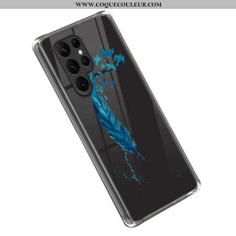 Coque Samsung Galaxy S23 Ultra 5G Plume Bleue