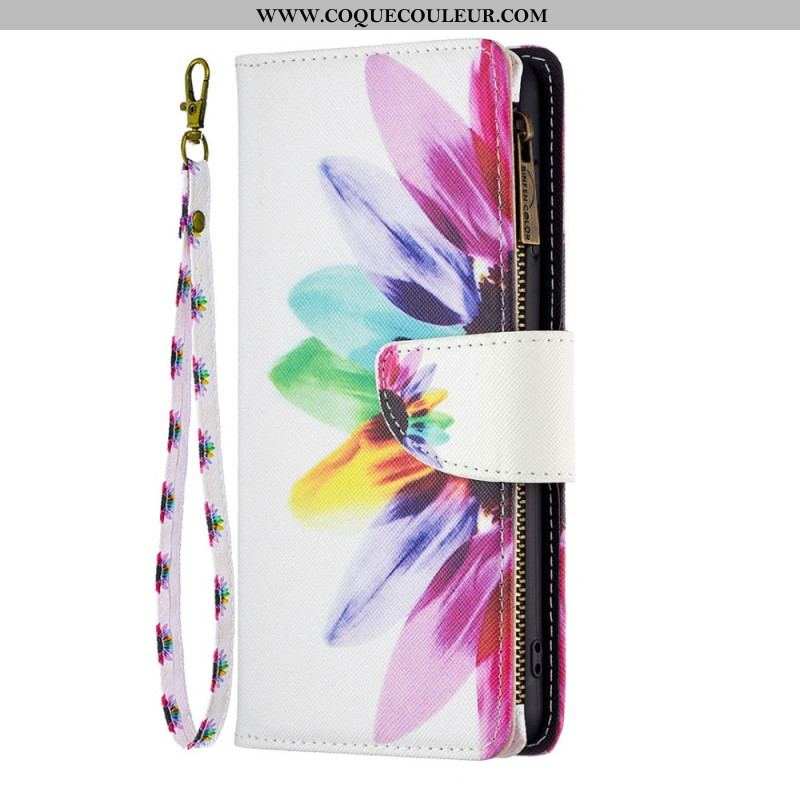 Housse Samsung Galaxy S23 Ultra 5G Portefeuille Fleur