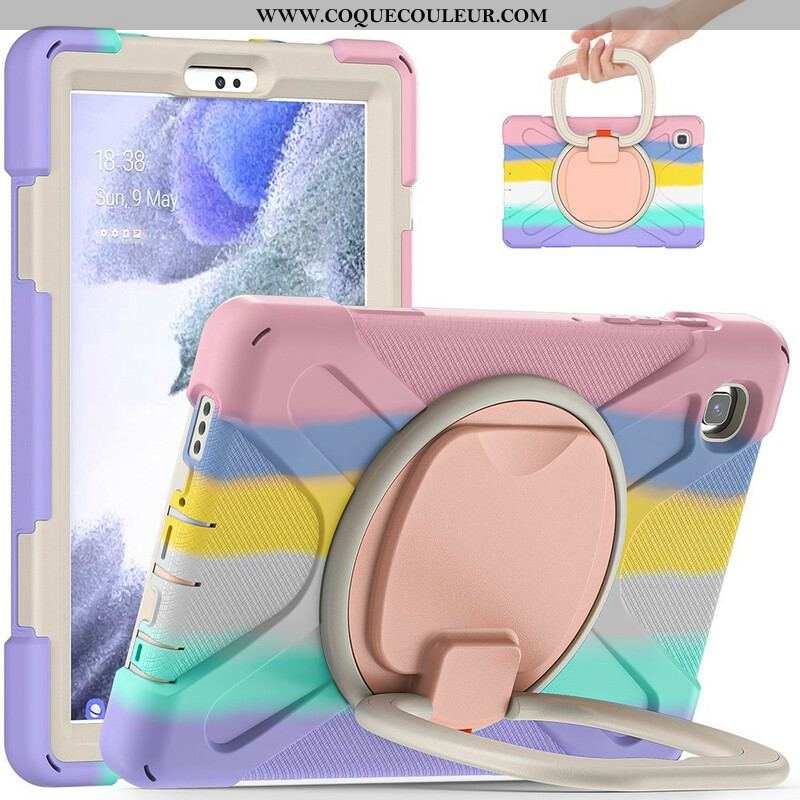 Coque Samsung Galaxy Tab A7 Lite Ultra Résistante Anneau-Support Color