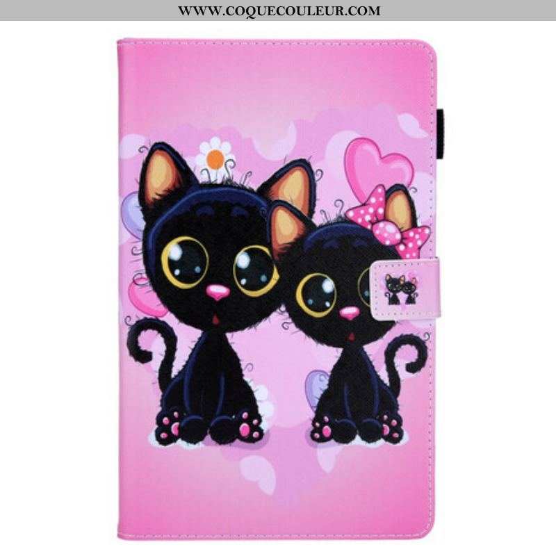 Housse Samsung Galaxy Tab A7 Lite Couple de Chats