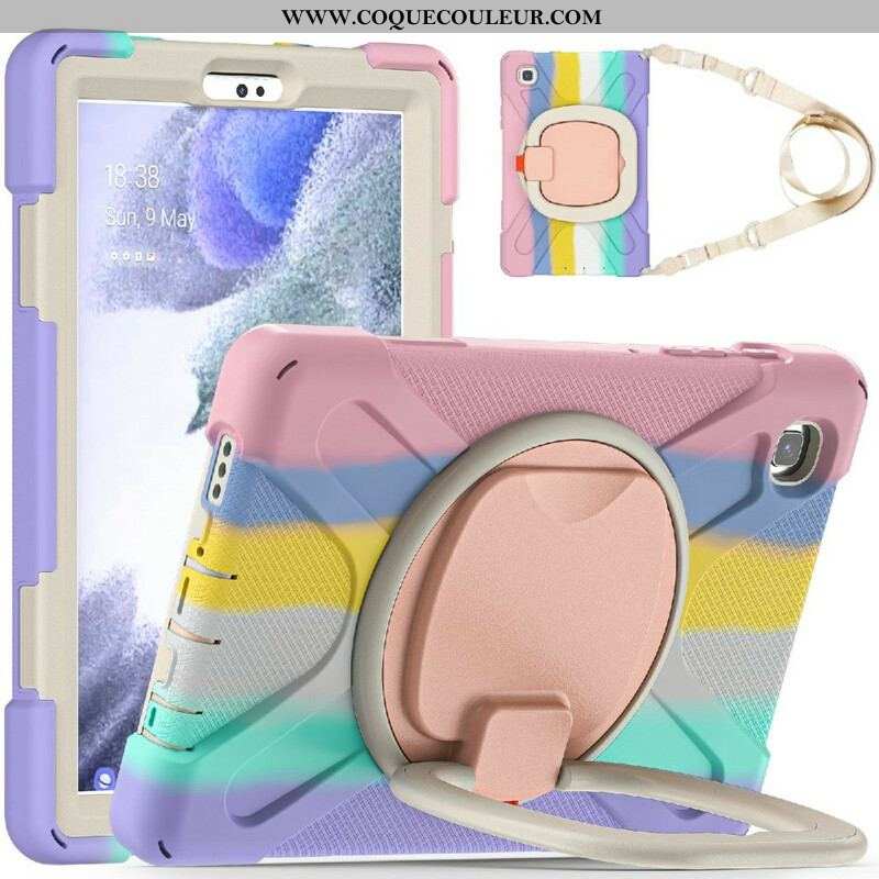 Coque Samsung Galaxy Tab A7 Lite Multi-Fonctionnelle Bandoulière Color