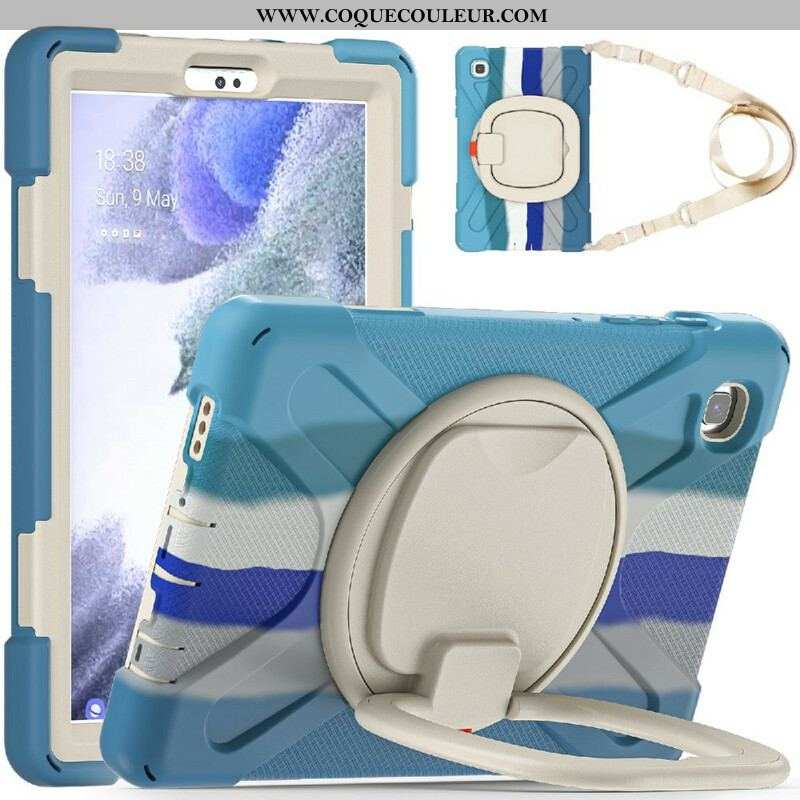 Coque Samsung Galaxy Tab A7 Lite Multi-Fonctionnelle Bandoulière Color