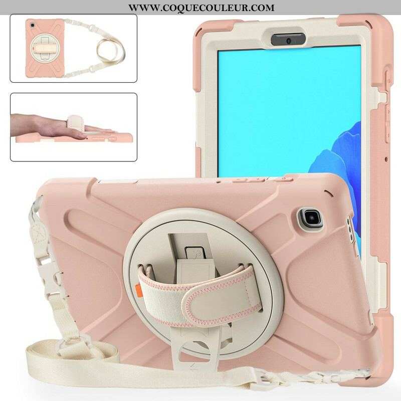 Coque Samsung Galaxy Tab A7 Lite Multi-fonctions avec Bandoulière