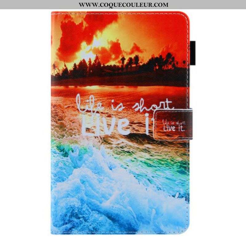 Housse Samsung Galaxy Tab A7 Lite Life is Short Sunset