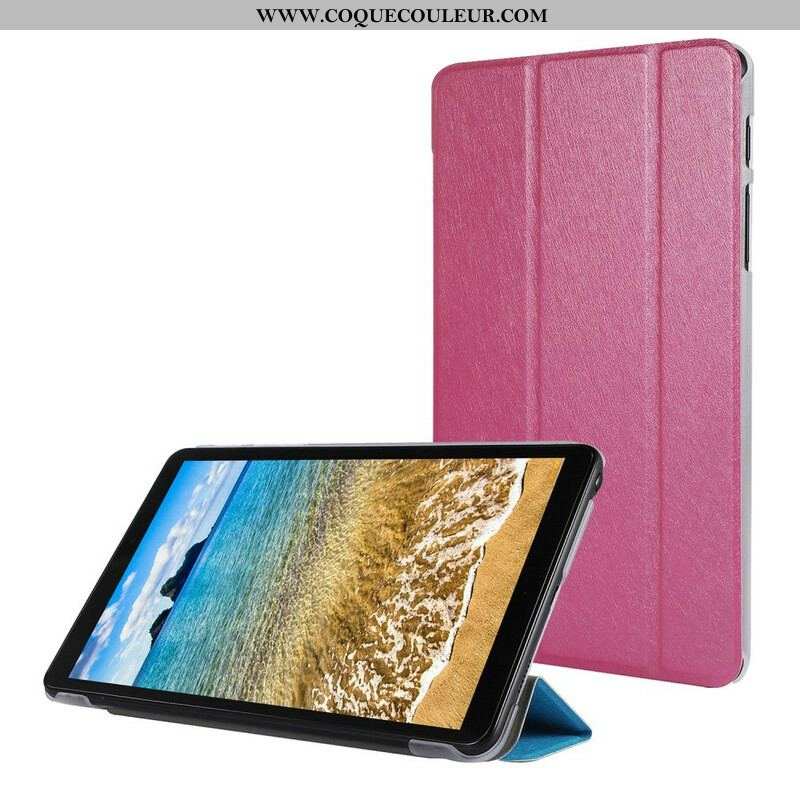 Smart Case Samsung Galaxy Tab A7 Lite Simili Cuir Texture Soie