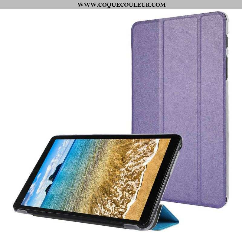 Smart Case Samsung Galaxy Tab A7 Lite Simili Cuir Texture Soie