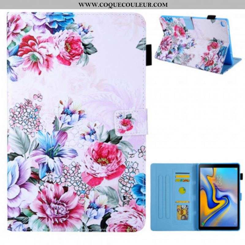 Housse Samsung Galaxy Tab A7 (2020 Design Fleurs