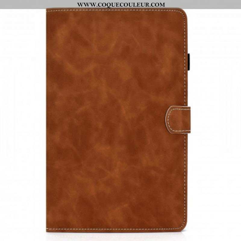 Housse Samsung Galaxy Tab A7 (2020) Effet Cuir Design Vintage