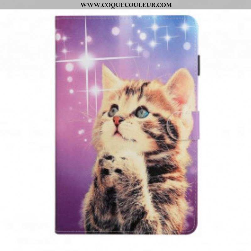 Housse Samsung Galaxy Tab A7 (2020) Chaton Attentif