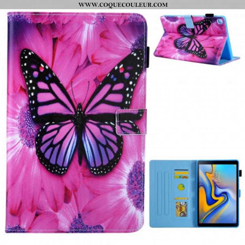 Housse Samsung Galaxy Tab A7 (2020) Papillon Floral