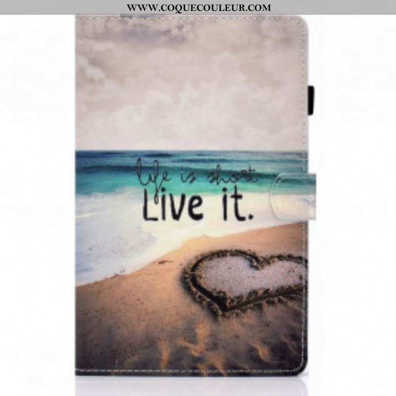 Housse Samsung Galaxy Tab A7 (2020) Life is Short Plage