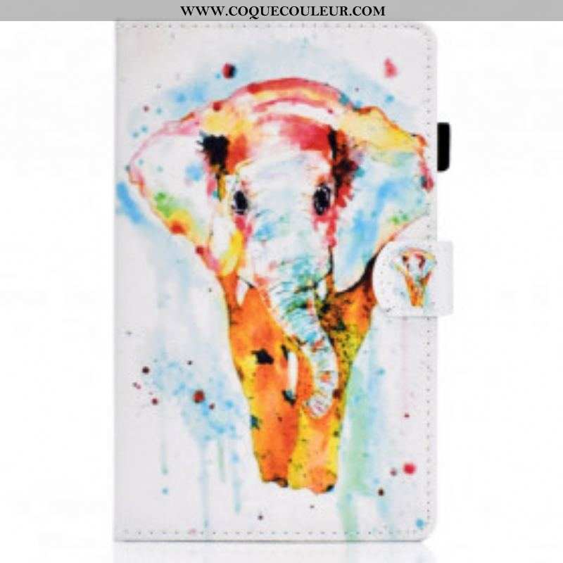 Housse Samsung Galaxy Tab A7 (2020) Éléphant Aquarelle