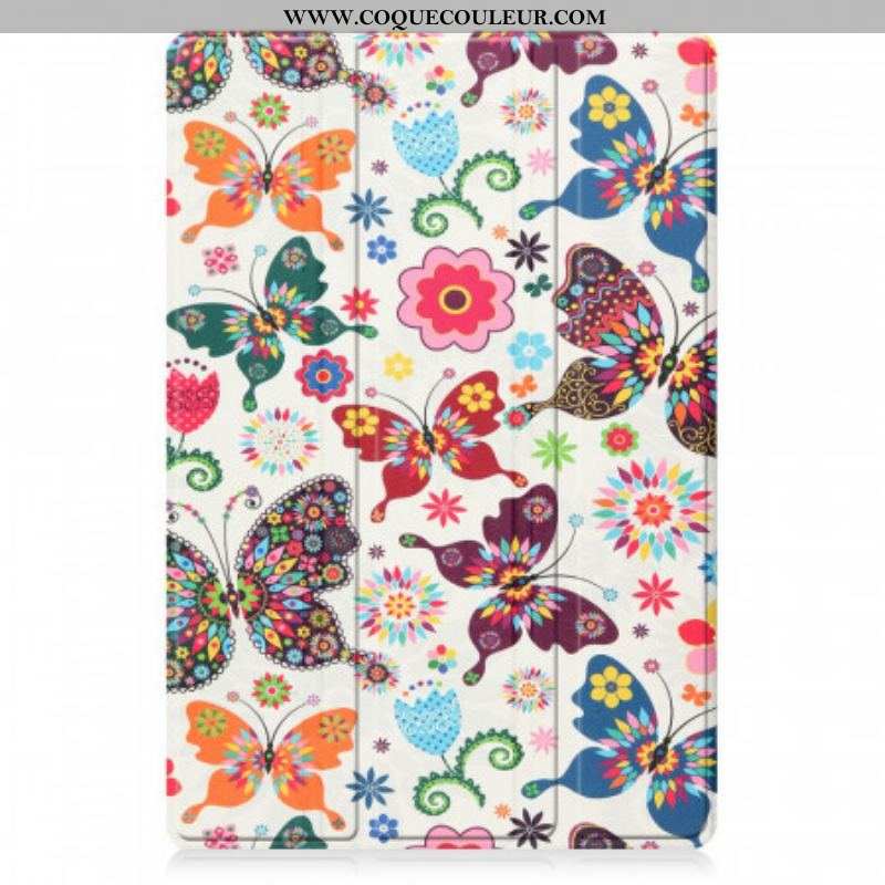 Smart Case Samsung Galaxy Tab A8 (2021) Renforcée Papillons et Fleurs