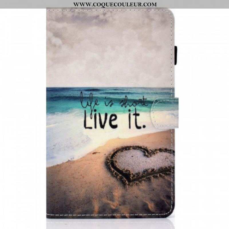 Housse Samsung Galaxy Tab A8 (2021) Life is Short Plage